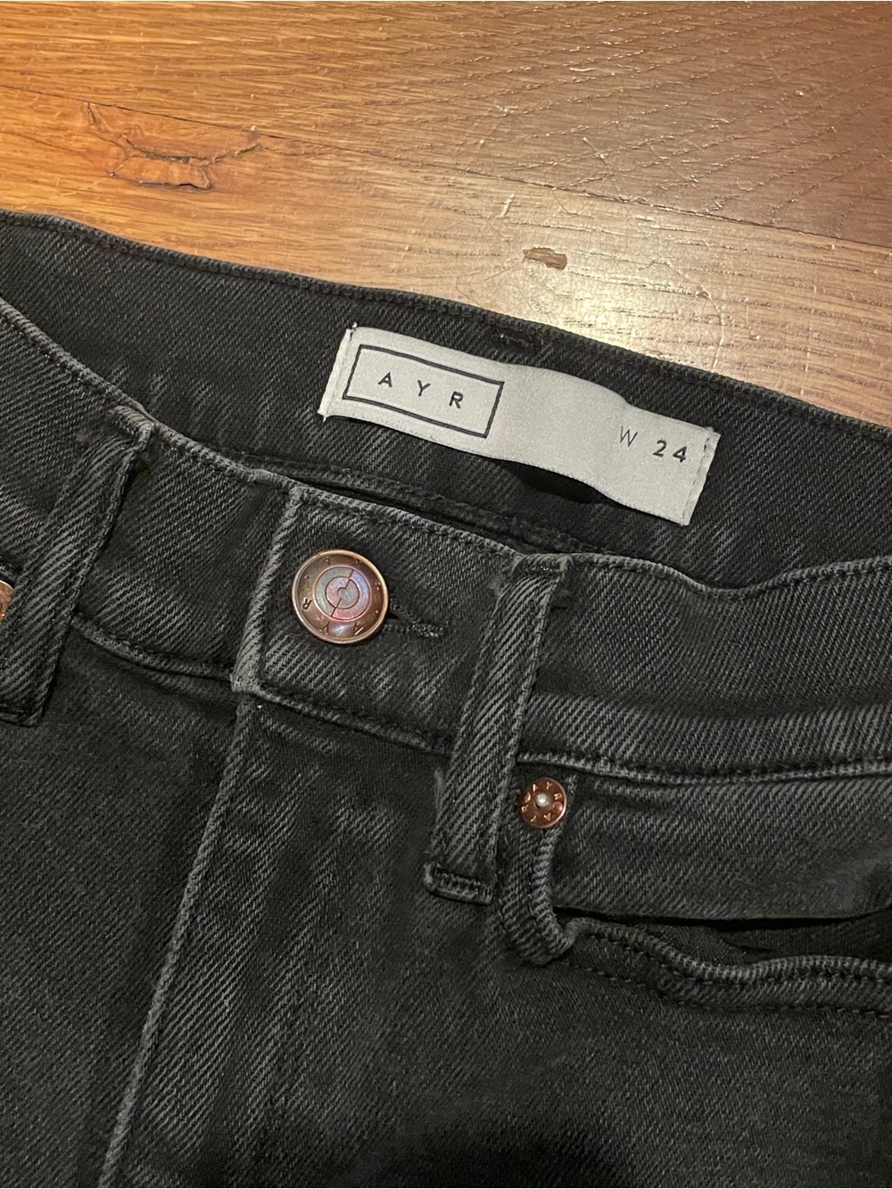 AYR Black High-Rise Jeans 24